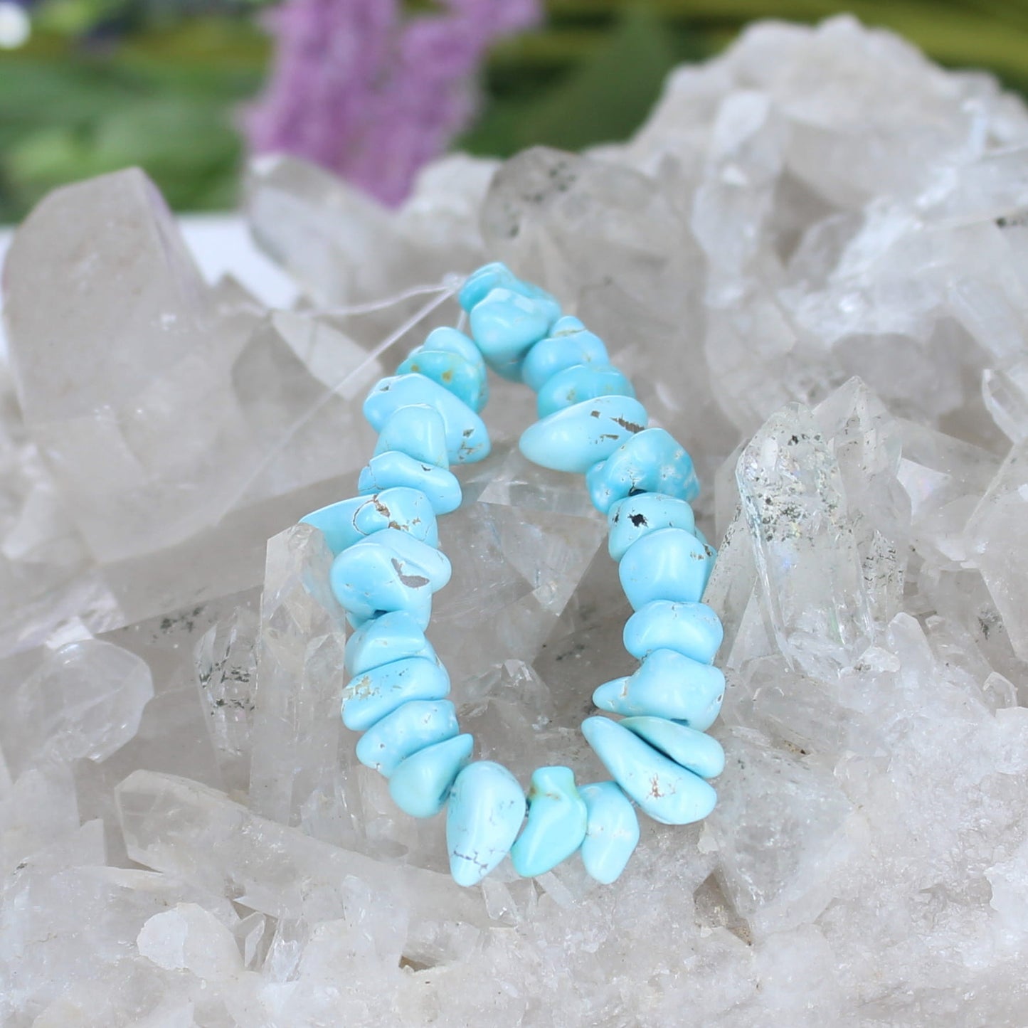 Rare LONE MOUNTAIN TURQUOISE Beads 7-9mm 4" Strand