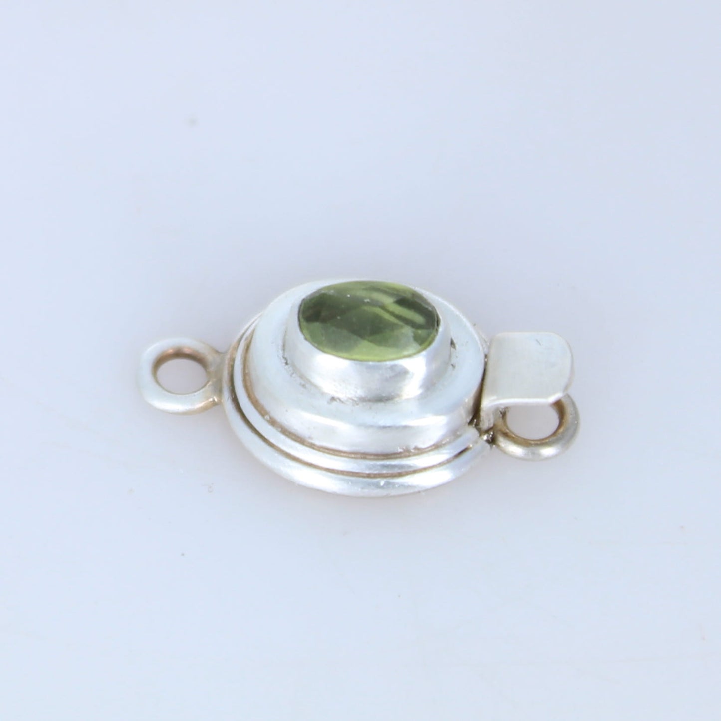 FACETED PERIDOT CLASP Sterling Silver Classic Design
