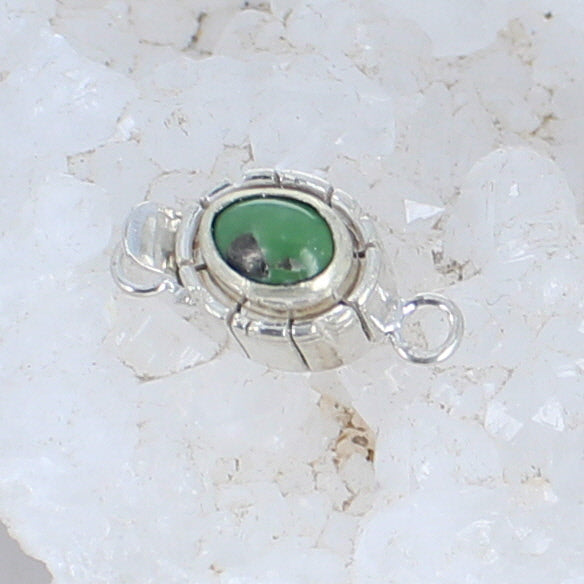 Carico Lake Turquoise Clasp 8X6mm Southwest Olive -NewWorldGems