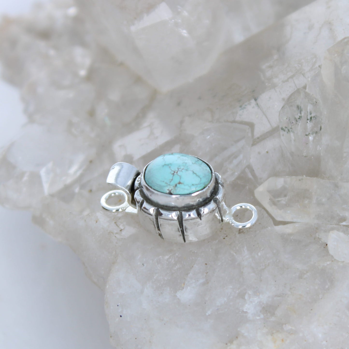 AAA RARE Dry Creek Turquoise Clasp Sterling Southwestern Style #2