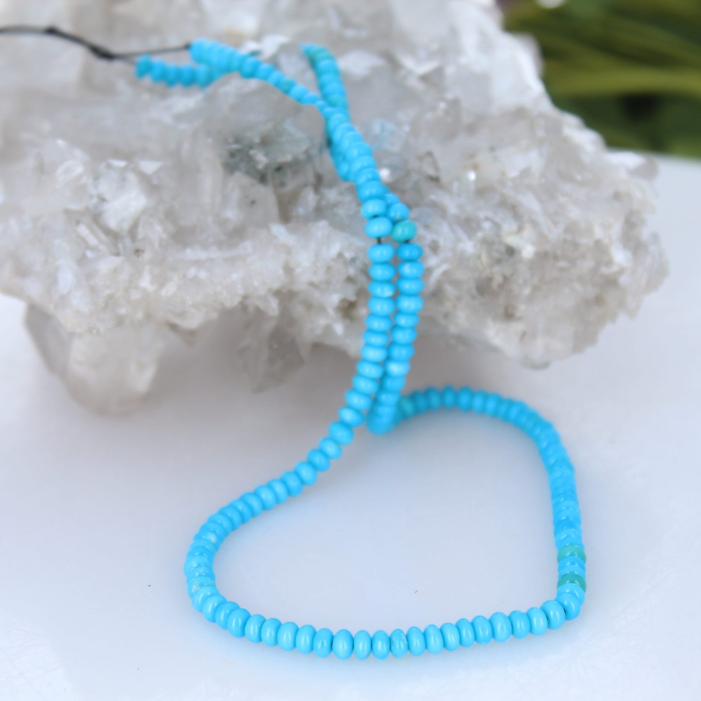 AAA Campitos {Mexican} Vivid Blue Beads Rondelles 4.3mm 16"