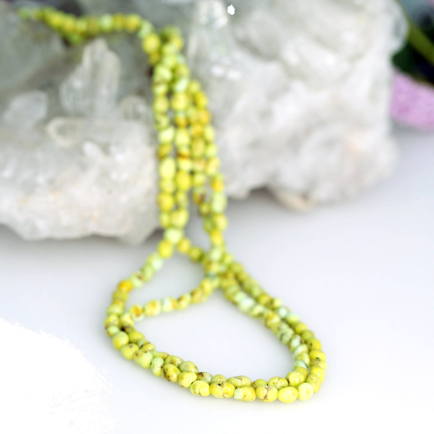Lemon Lime VARISCITE BEADS 4.5-5mm Nuggets NewWorldGems