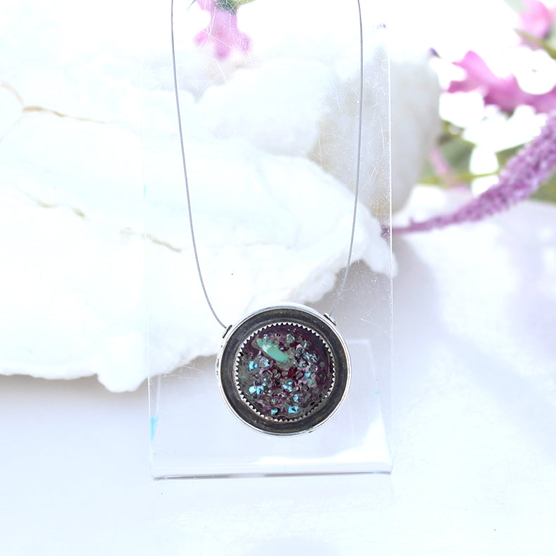 PURPLE SPINY OYSTER and Turquoise Sterling Component -NewWorldGems