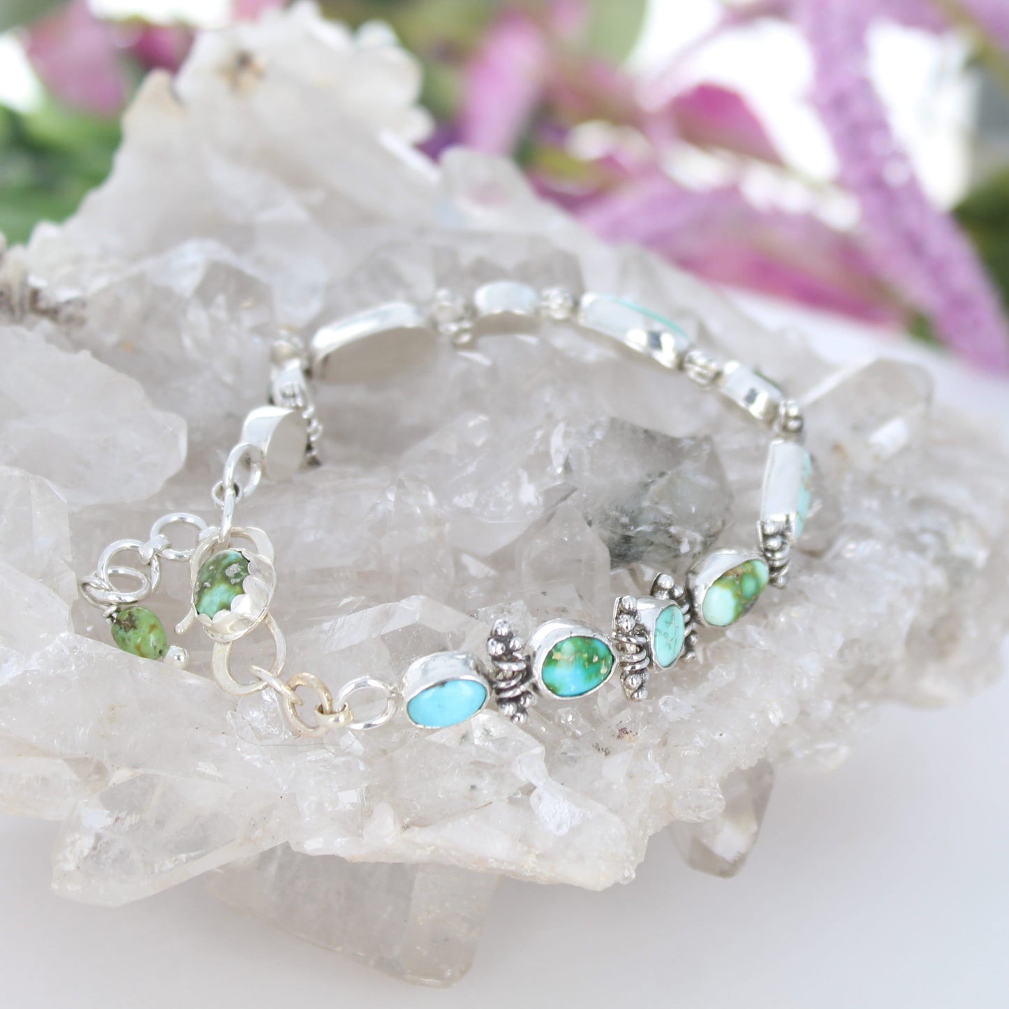 Elegant Mixed Turquoise Bracelet Sterling Silver Royston Sonoran Southwest
