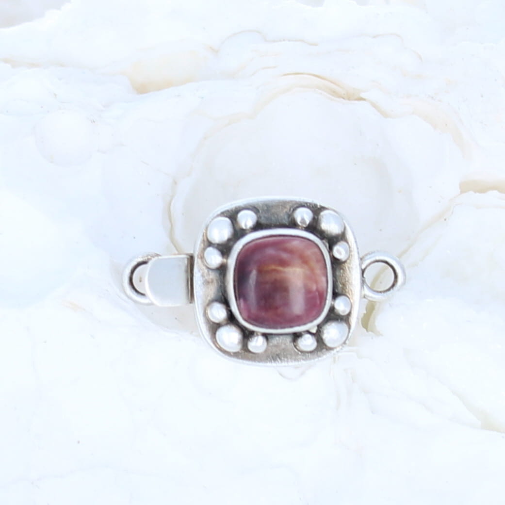 Spiny Oyster Clasp Purple Lavender Cushion 8mm -NewWorldGems