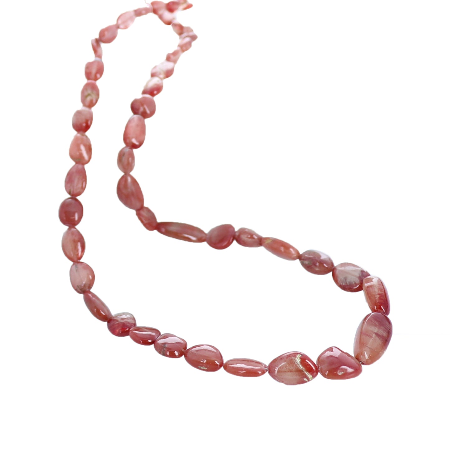 ANDESINE BEADS Oval Shape Deep Rose Gold Color 5-18mm 18" -NewWorldGems