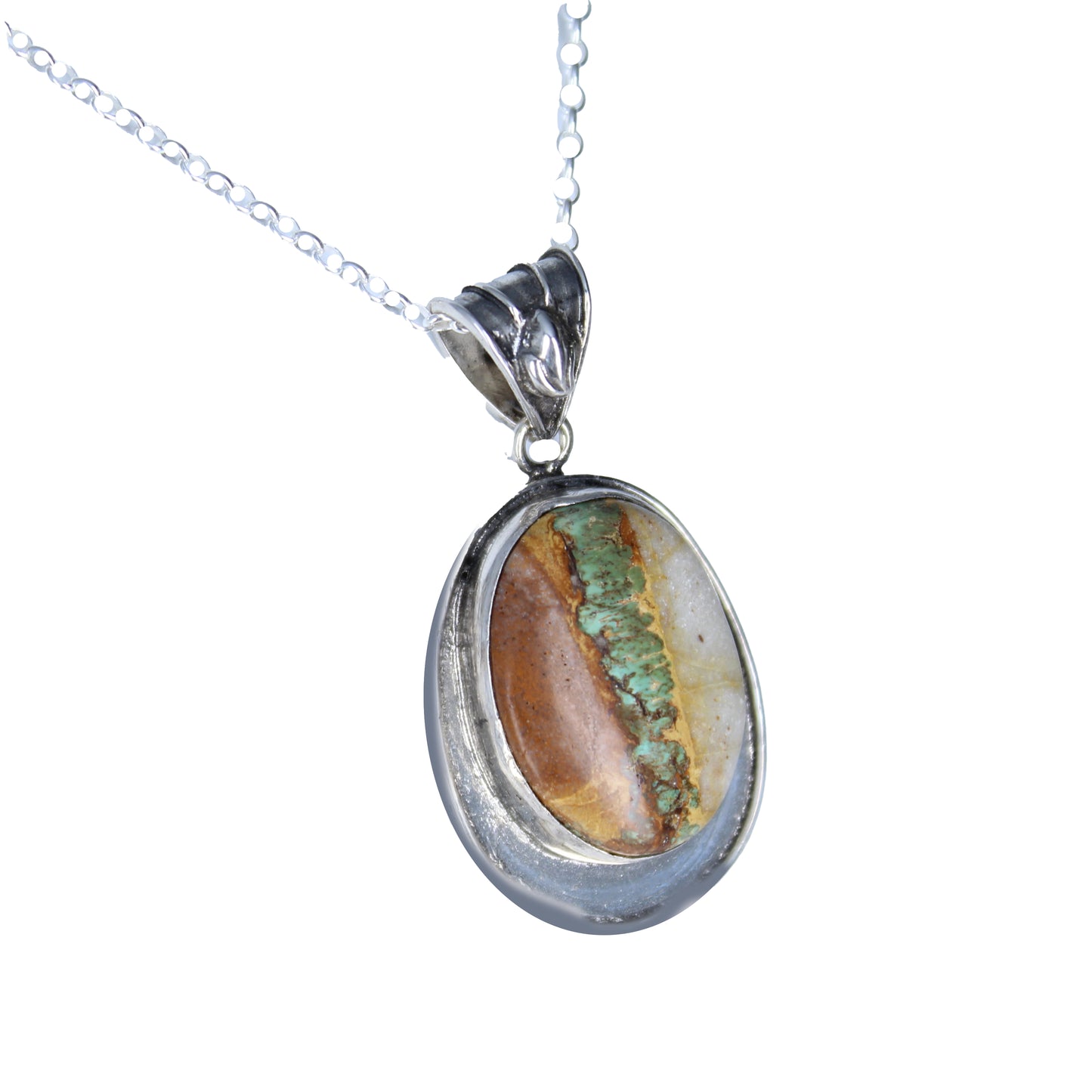 Royston Turquoise Pendant Teardrop Decorative Sterling