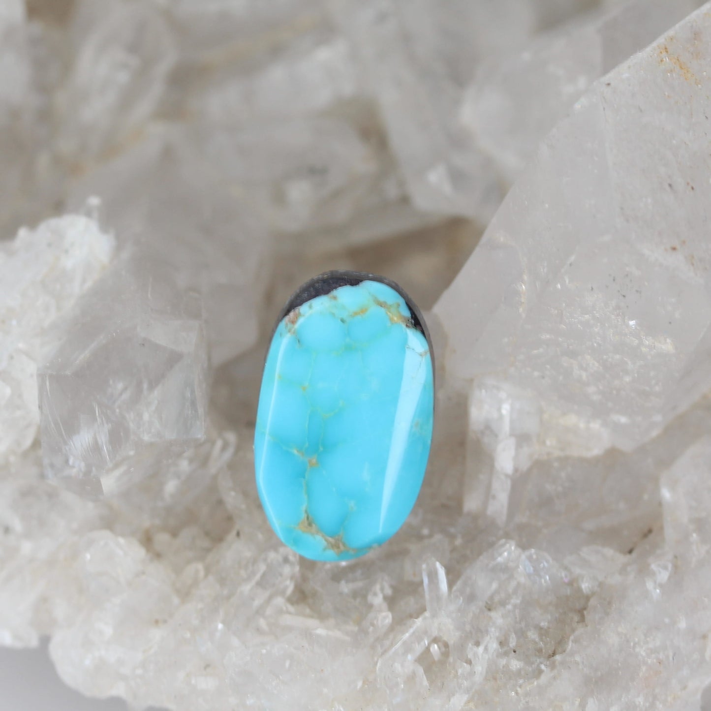 New* KINGMAN TURQUOISE CABOCHON 23x14.5mm Aqua Golden