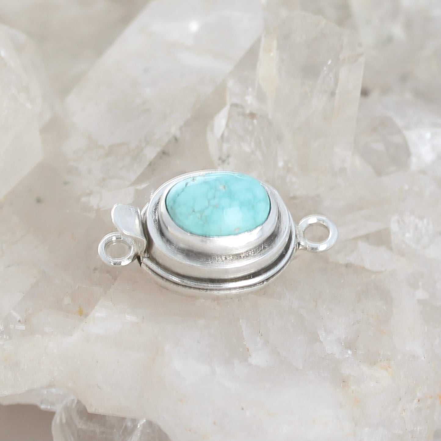 AAA Blue Carico Lake Turquoise Sterling Clasp Classic 10x14mm