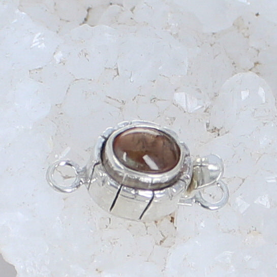Andesine Gemstone Clasp 8X6mm Southwest Style -NewWorldGems