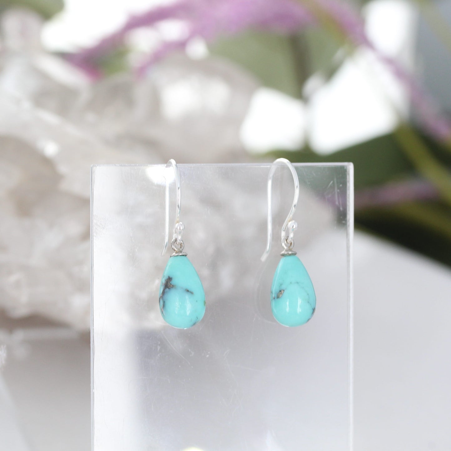 CAMPITOS TURQUOISE EARRINGS Free Form Sterling