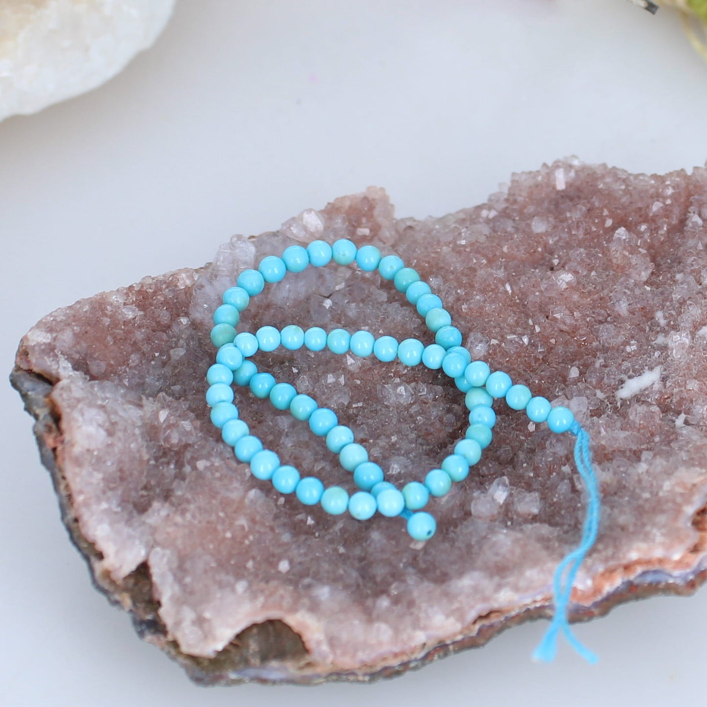 SLEEPING BEAUTY TURQUOISE 2.8mm Round Beads 6.5" -NewWorldGems