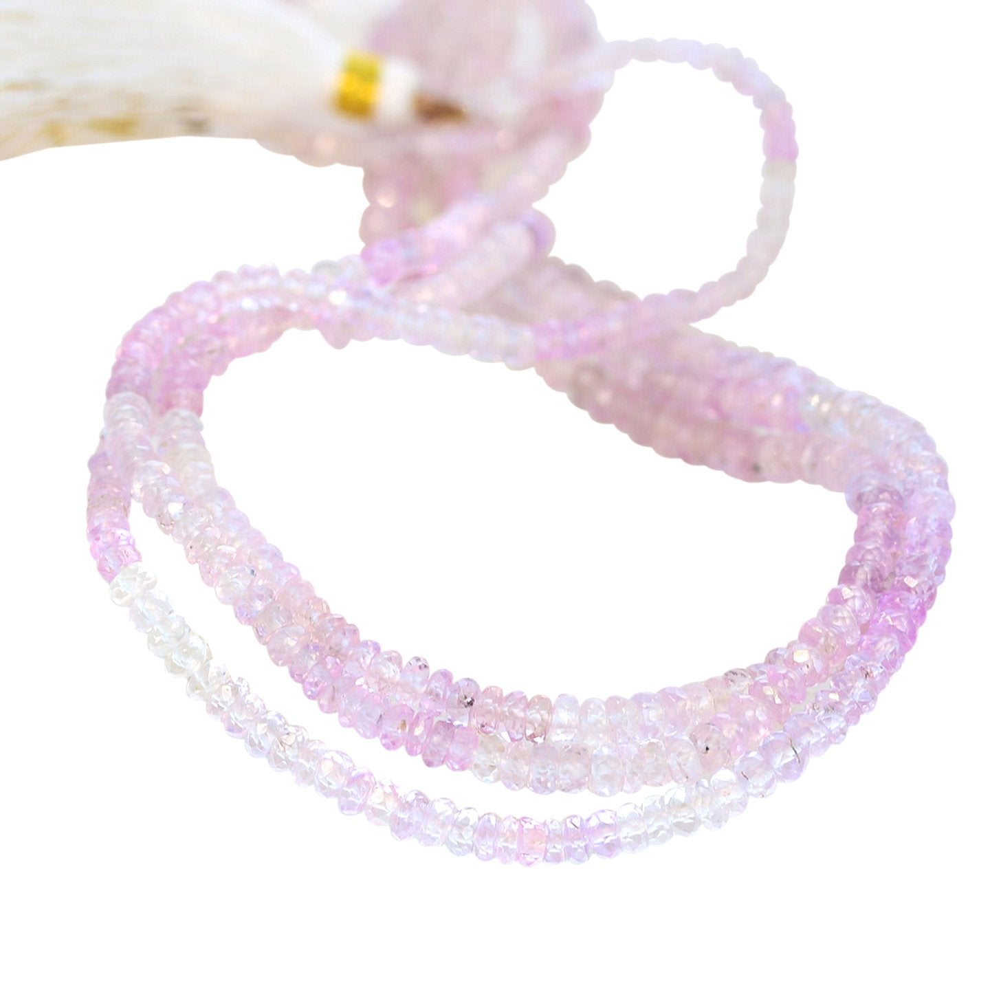 Pale Pink Sapphire Faceted Rondelles 2.5-3.5Mm -NewWorldGems