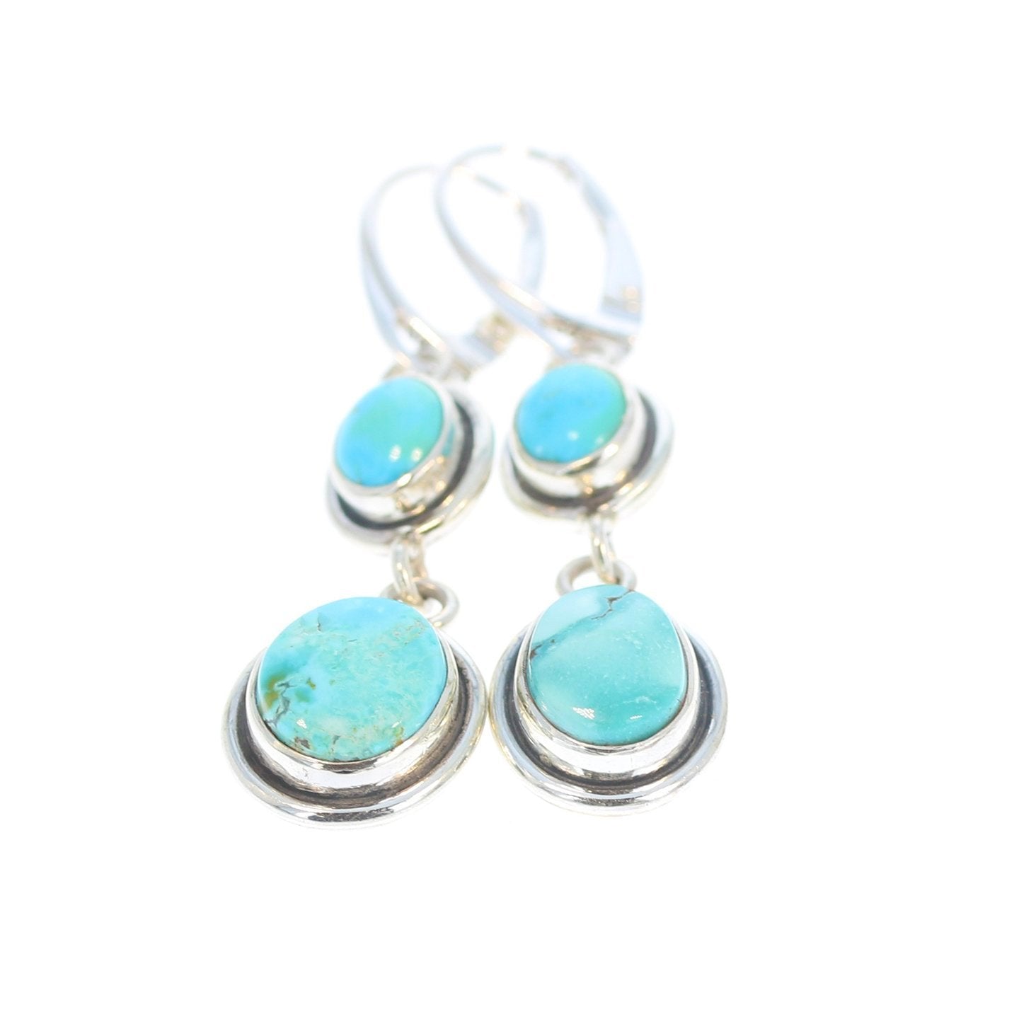 BLUE MOON Turquoise Earrings Robins Egg Blue Southwest -NewWorldGems