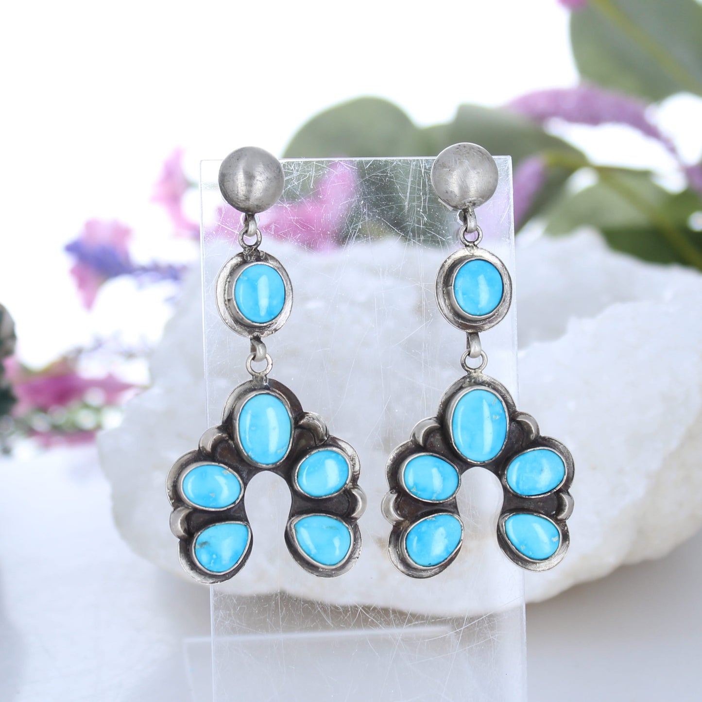 Blue Ridge Orvil Jack Naja Moon Earrings Sterling Large