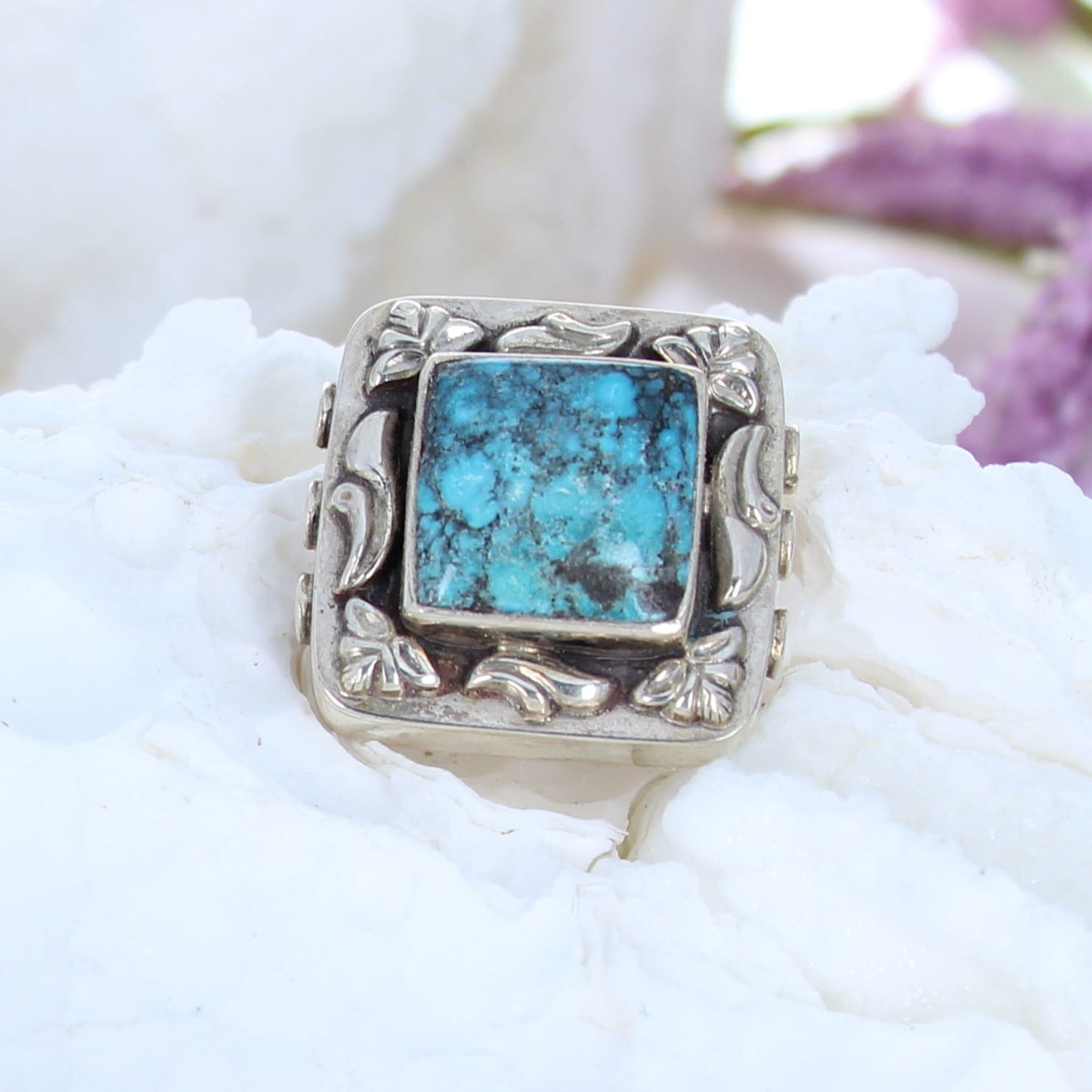 AAA HUBEI TURQUOISE Bead Spacer 3 Hole Centerpiece #1 -NewWorldGems