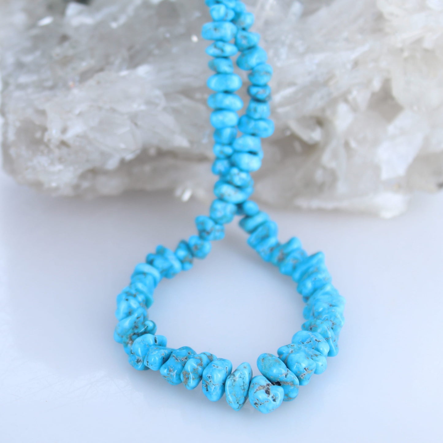 Blue Bird Turqioise Beads Arizona Vivid Blue 5.7 to 10mm 16"