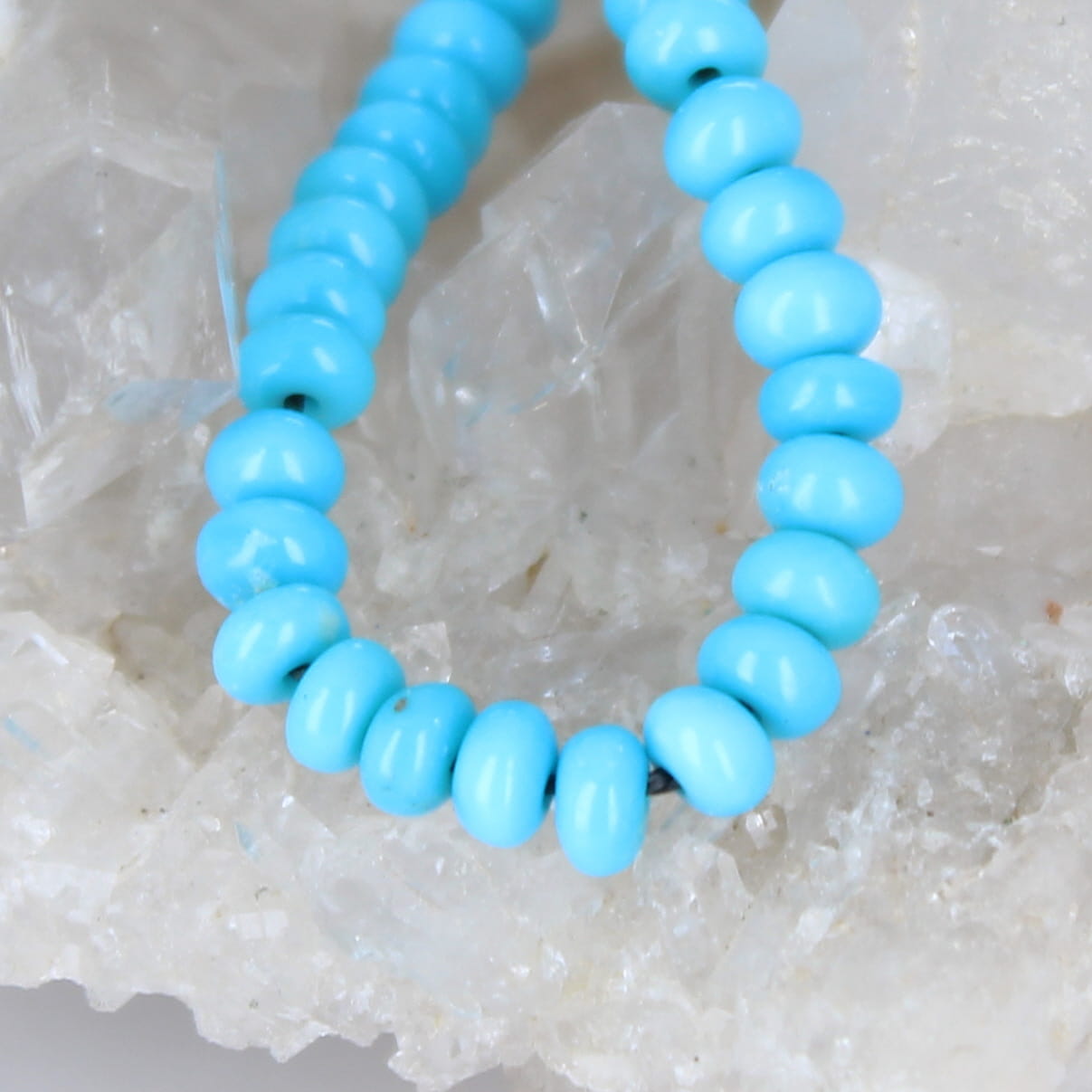 AAA Brilliant Blue Sleeping Beauty Turquoise Beads Rondelle 4mm 4"