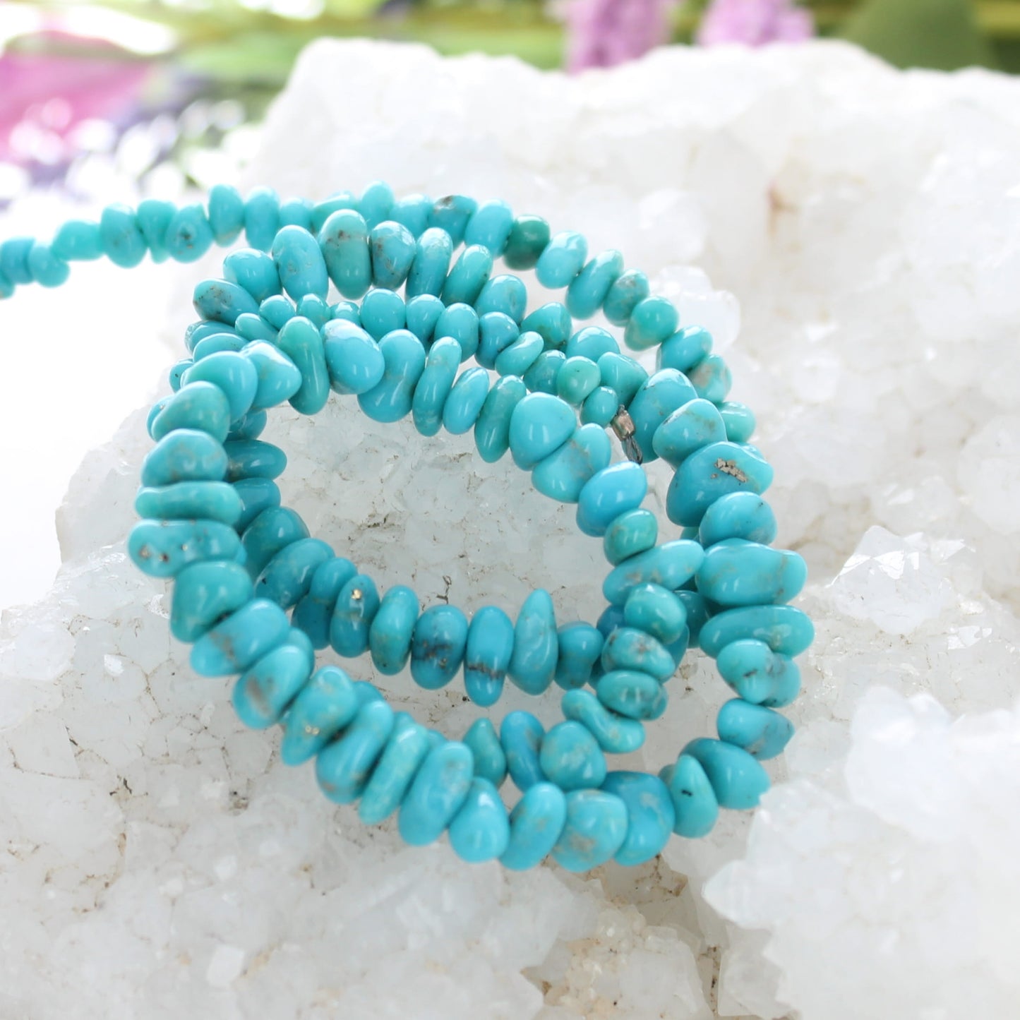 Campitos {Mexican} Turquoise Beads Nuggget Shape 18"