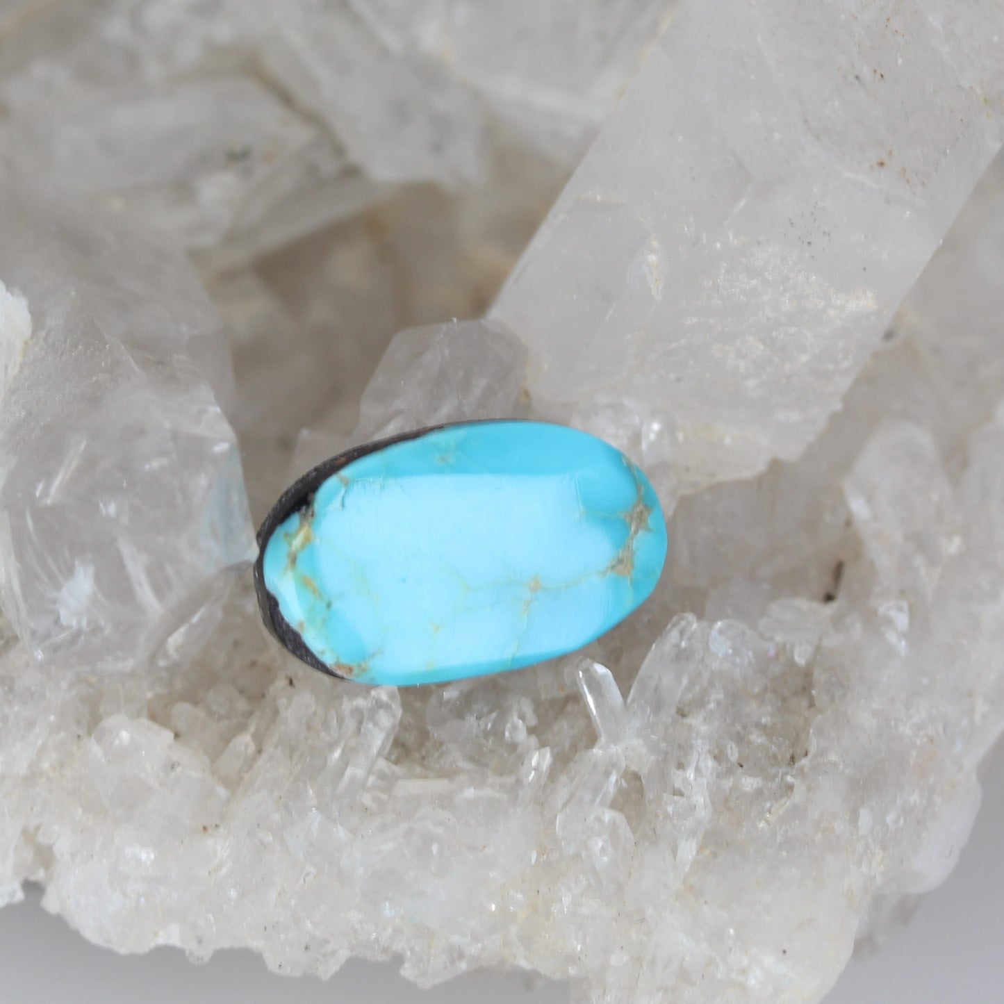 New* KINGMAN TURQUOISE CABOCHON 23x14.5mm Aqua Golden