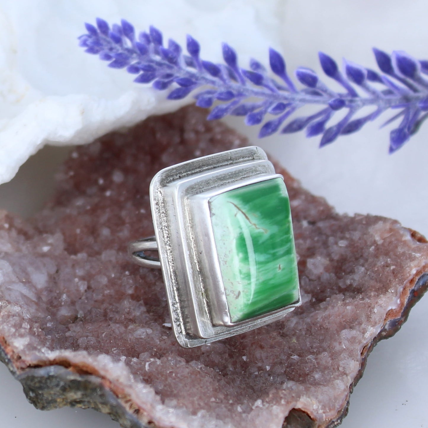 LUCIEN VARISCITE Ring Sterling Hand Crafted New Mexico -NewWorldGems