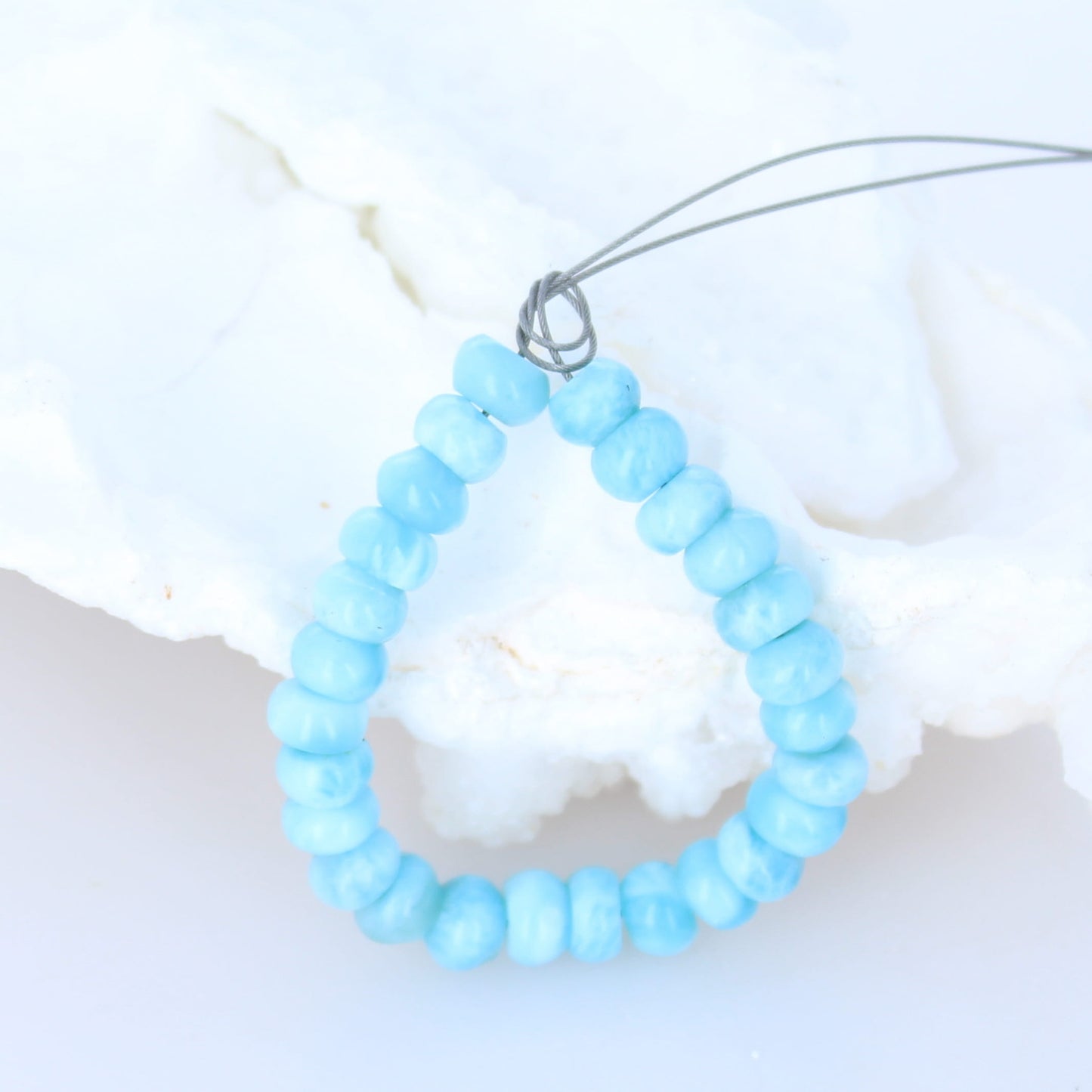 Ethereal AAA Larimar Rondelle Beads 5.5mm 4"