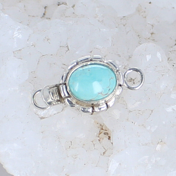AAA Blue Carico Lake Turquoise Sterling Clasp Southwestern Style -NewWorldGems