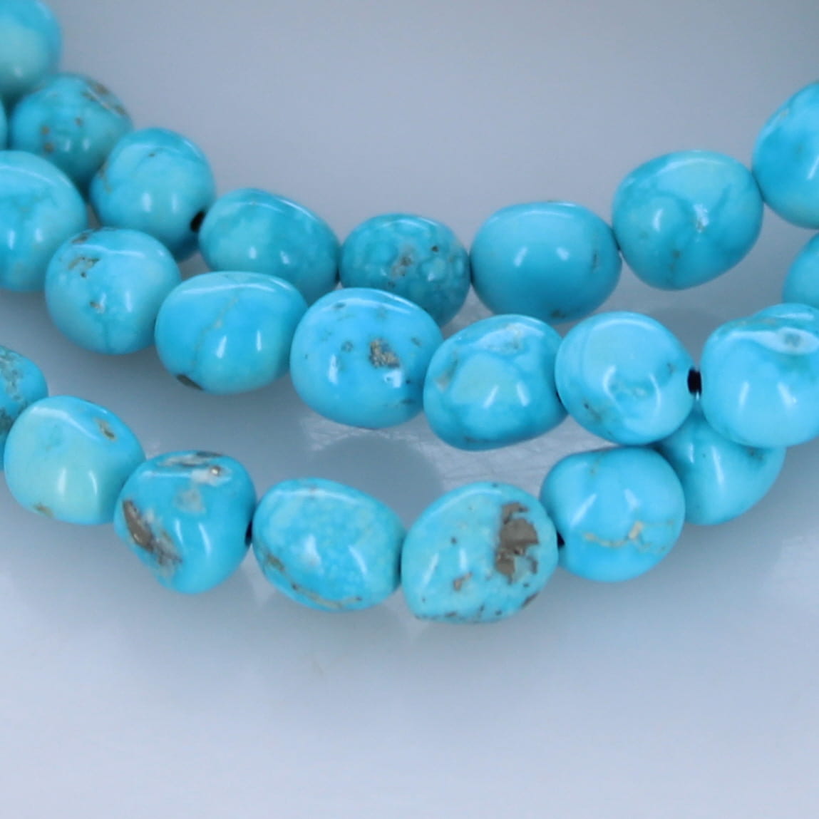 Gorgeous BLUEBIRD Mine Turquoise Beads 6.5mm 16"