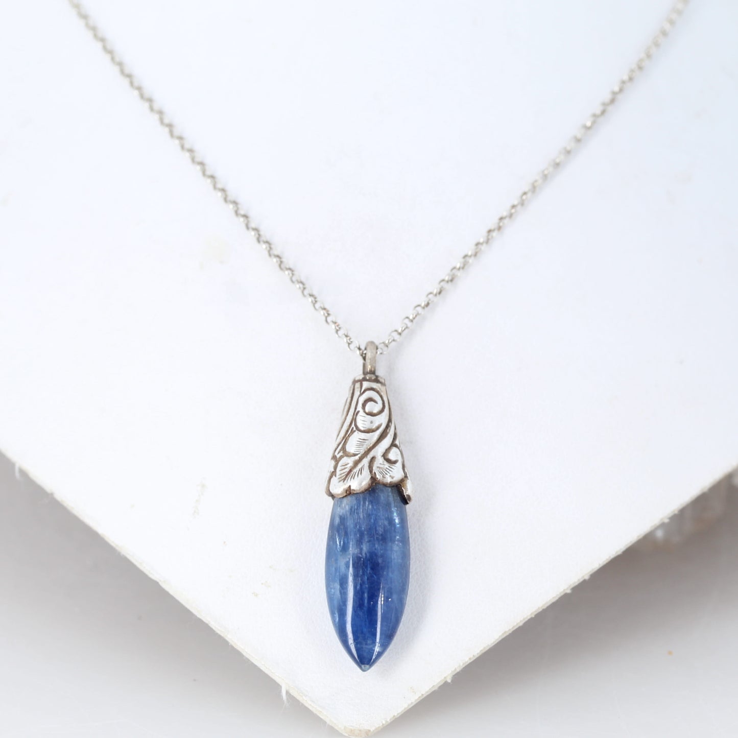 KYANITE PENDANT Sterling Silver Tibetan Handmade