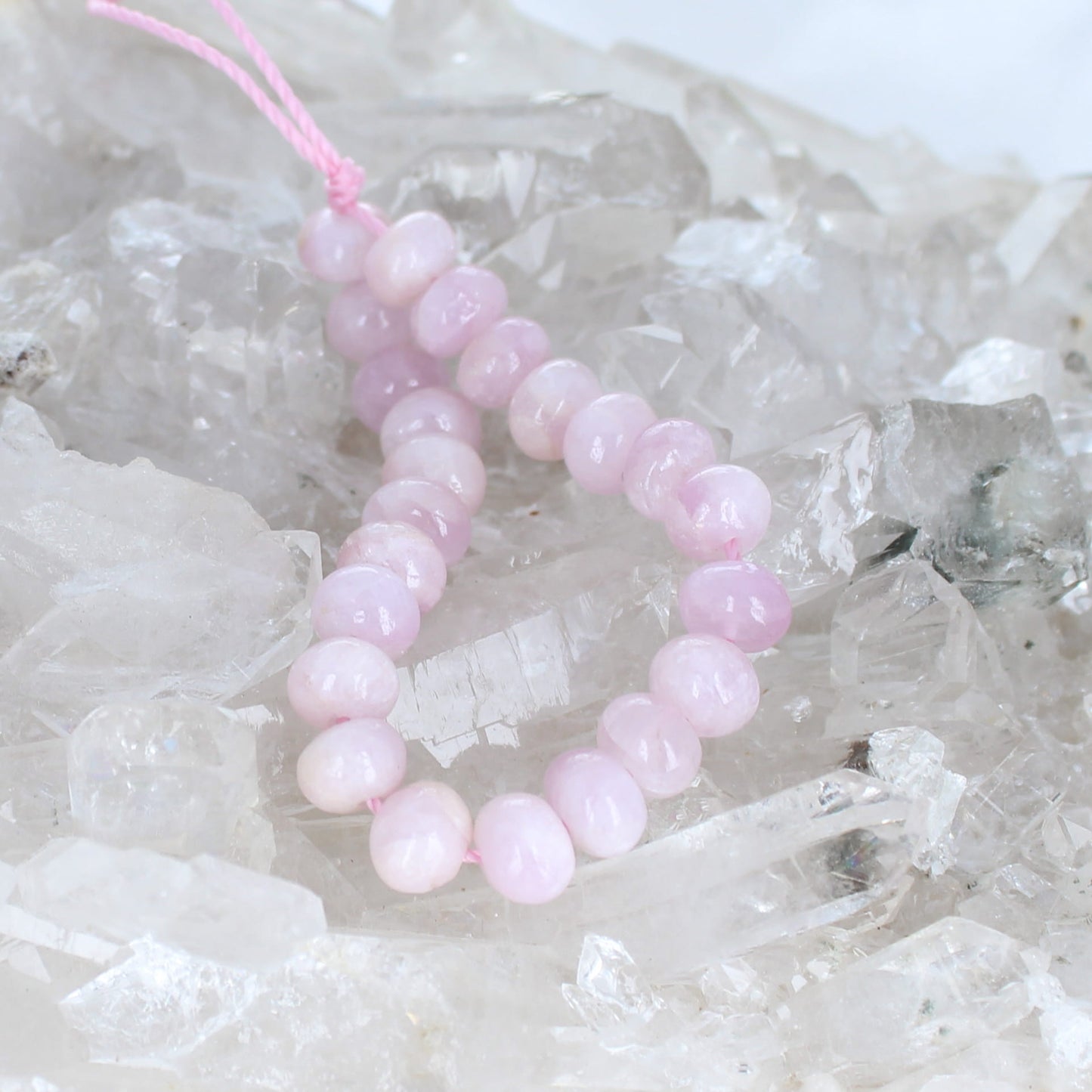 KUNZITE Beads Rondelles 8mm PINK LAVENDER 4.25"