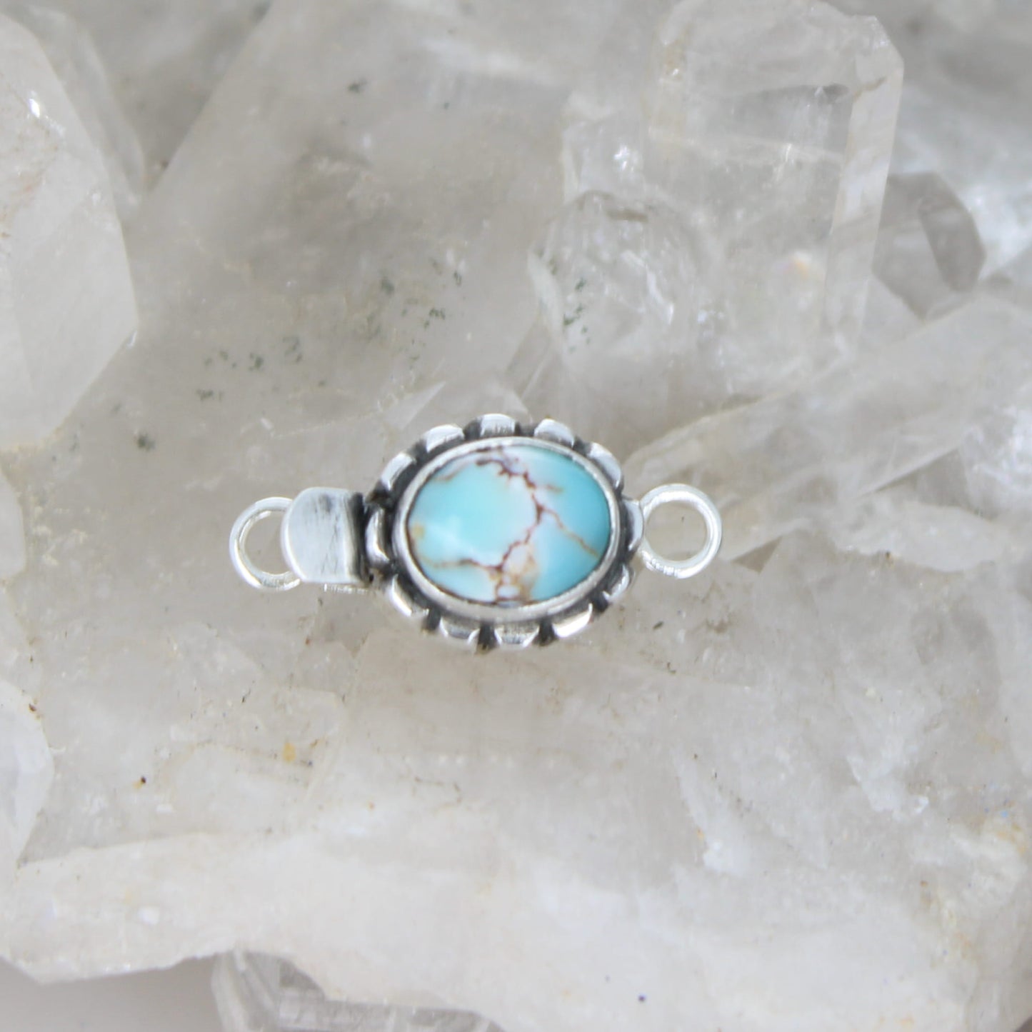 AAA Matrix Blue LONE MOUNTAIN Turquoise Clasp Sterling Silver Southwestern
