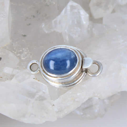 Kyanite Clasp Sterling Silver Oval Classic Design 8x10mm
