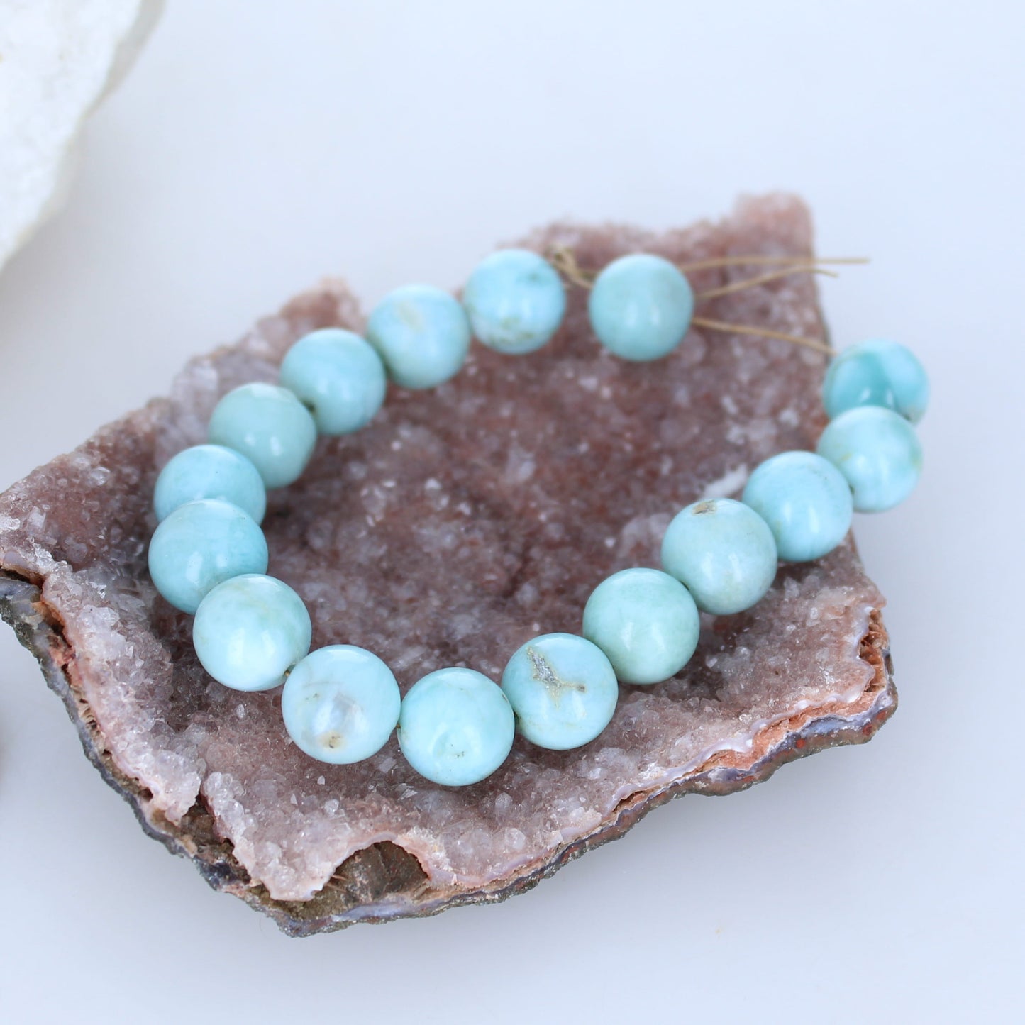 LARIMAR BEADS Round 9.5mm 5" -NewWorldGems