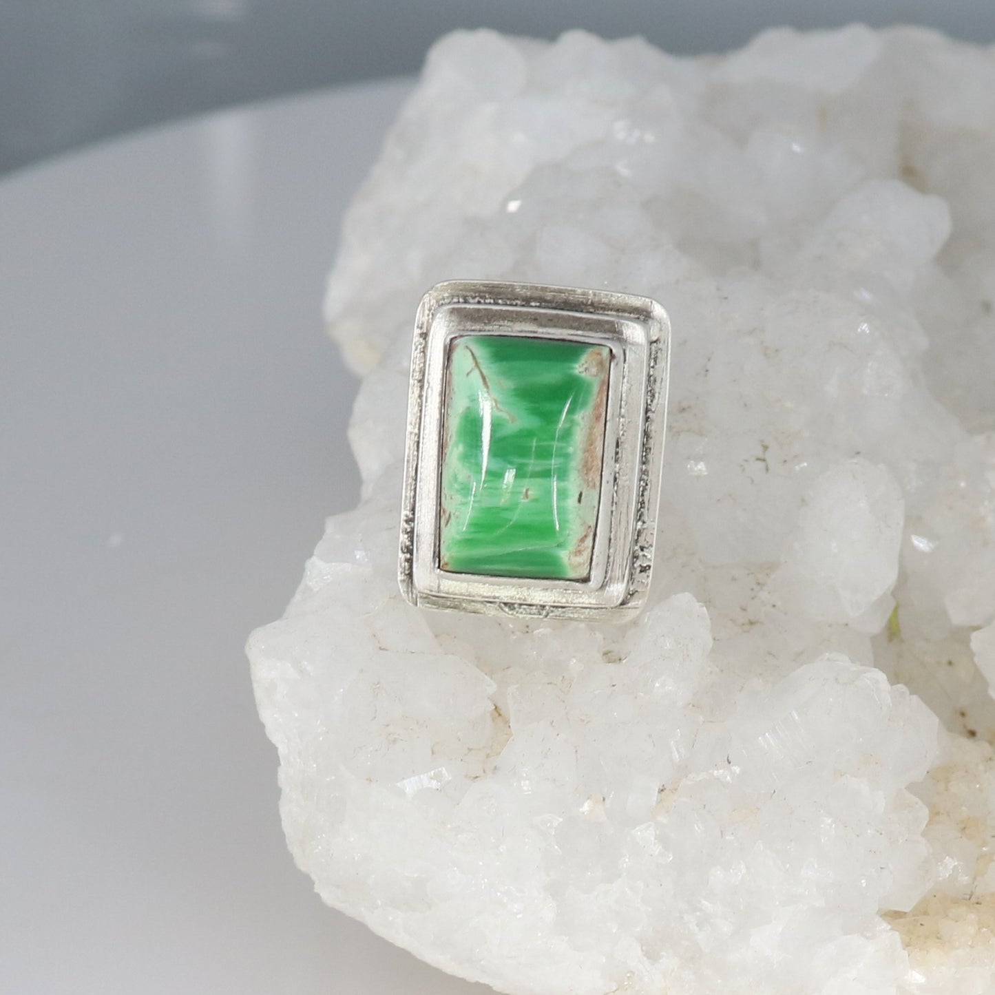 LUCIEN VARISCITE Ring Sterling Hand Crafted New Mexico -NewWorldGems