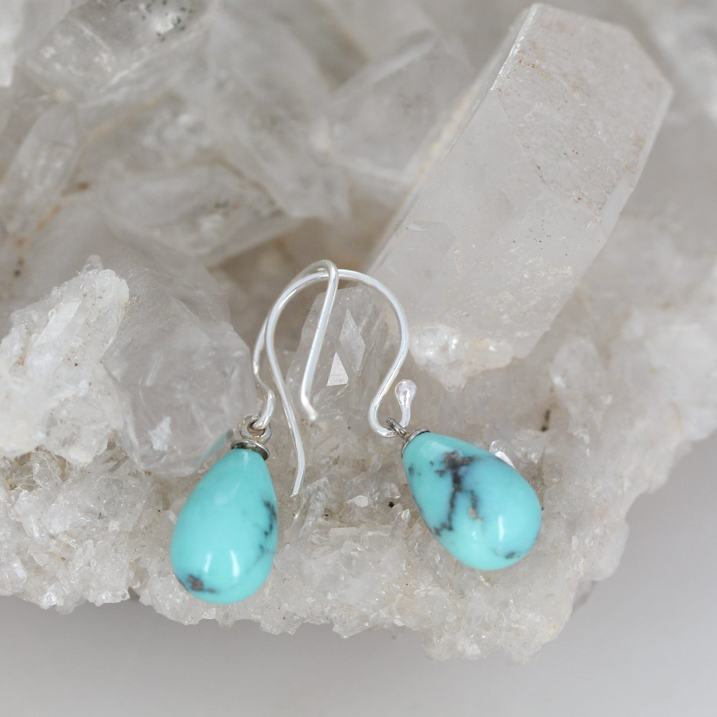 CAMPITOS TURQUOISE EARRINGS Free Form Sterling