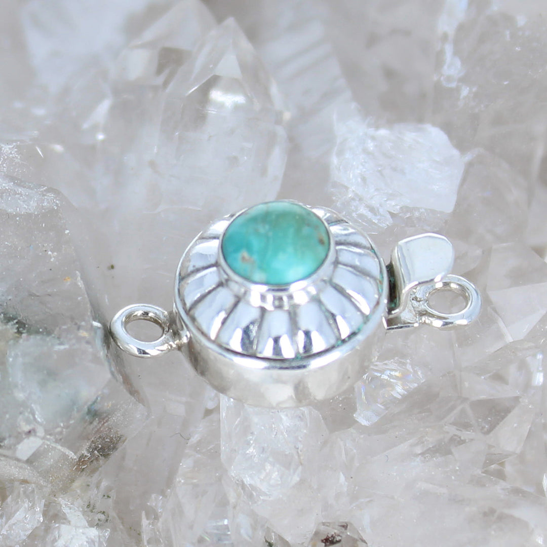 Carico Lake Turquoise Clasp Southwestern Button Design 6mm