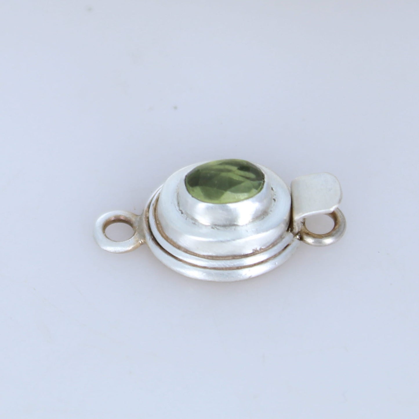 FACETED PERIDOT CLASP Sterling Silver Classic Design