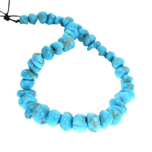 Blue Bird Turquoise Nevada Brilliant Blue Nuggets 11-20Mm -NewWorldGems