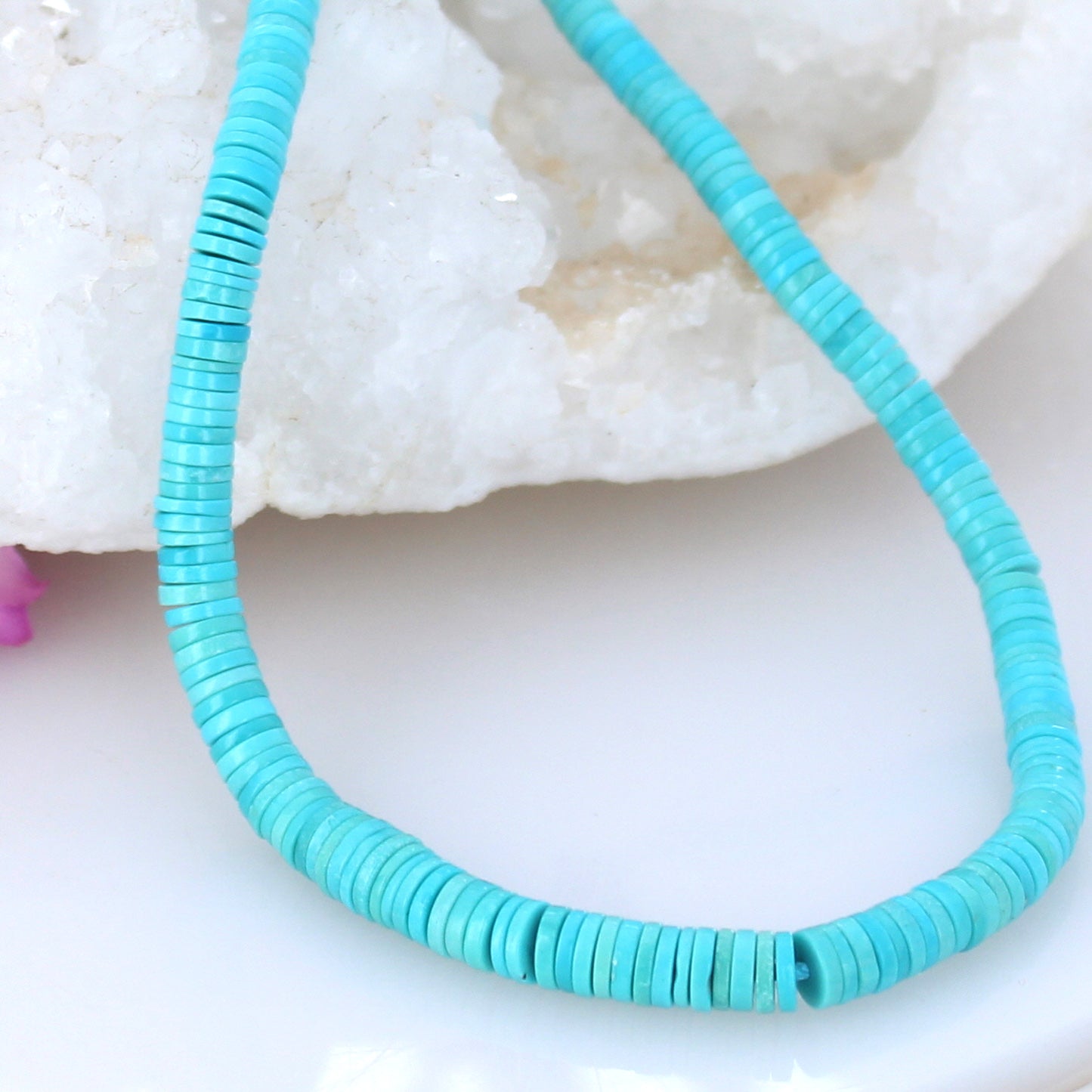 AAA SLEEPING BEAUTY Turquoise Beads Heshi Graduated 3.5-6mm 18"