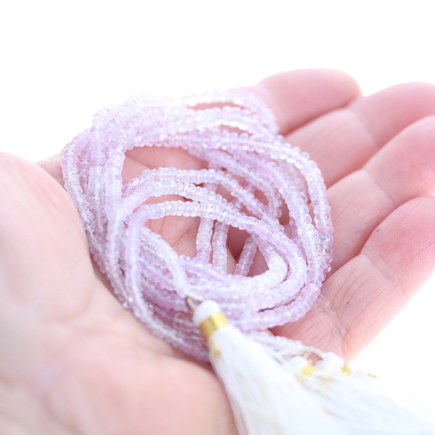 Pale Pink Sapphire Faceted Rondelles 2.5-3.5Mm -NewWorldGems