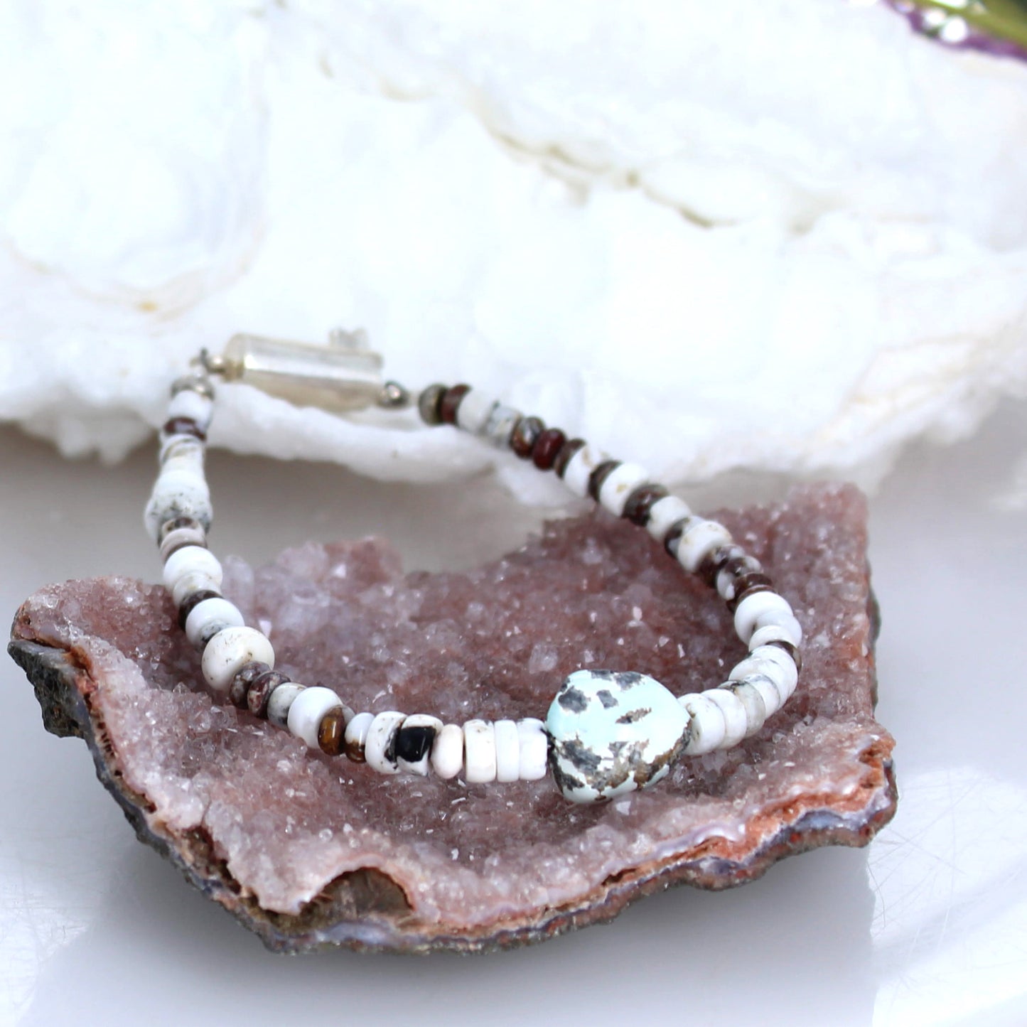 White Buffalo Wild Horse Bracelet Southwest Elegance -NewWorldGems