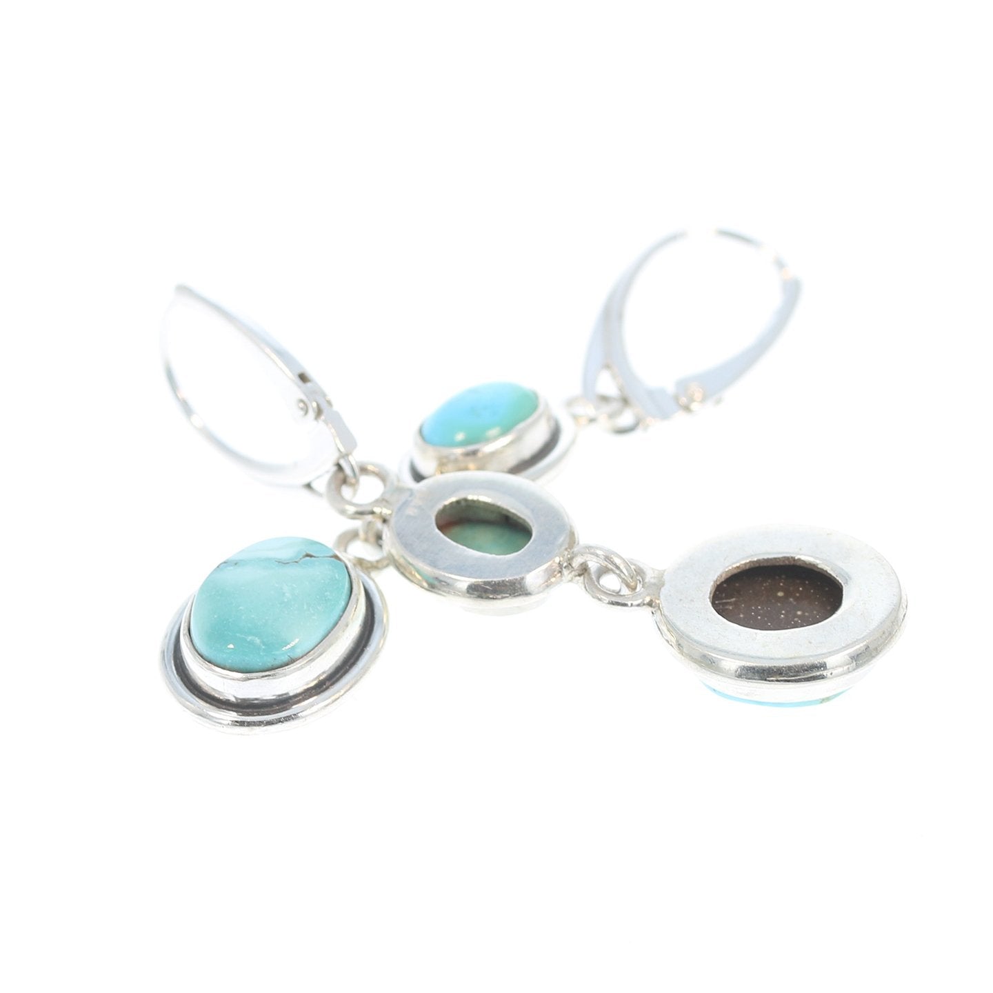 BLUE MOON Turquoise Earrings Robins Egg Blue Southwest -NewWorldGems