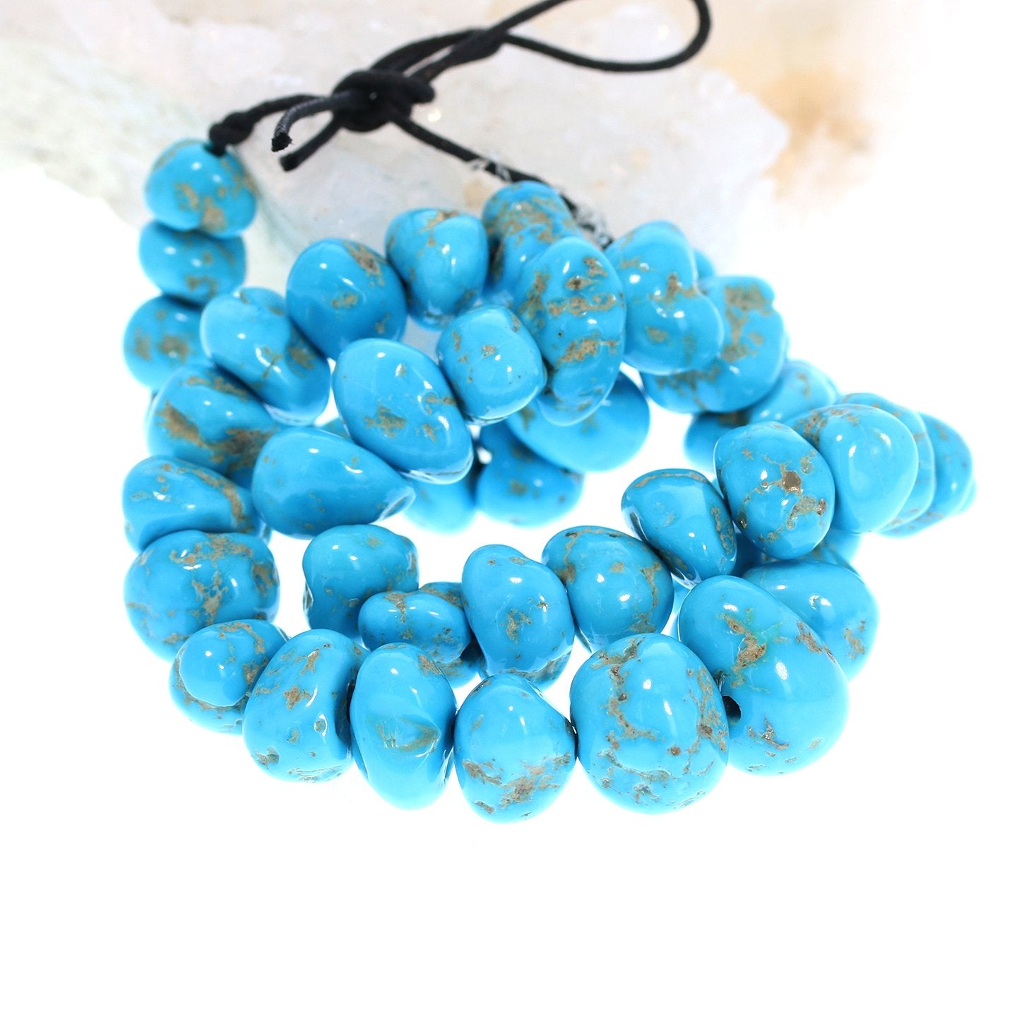 Blue Bird Turquoise Nevada Brilliant Blue Nuggets 11-20Mm -NewWorldGems