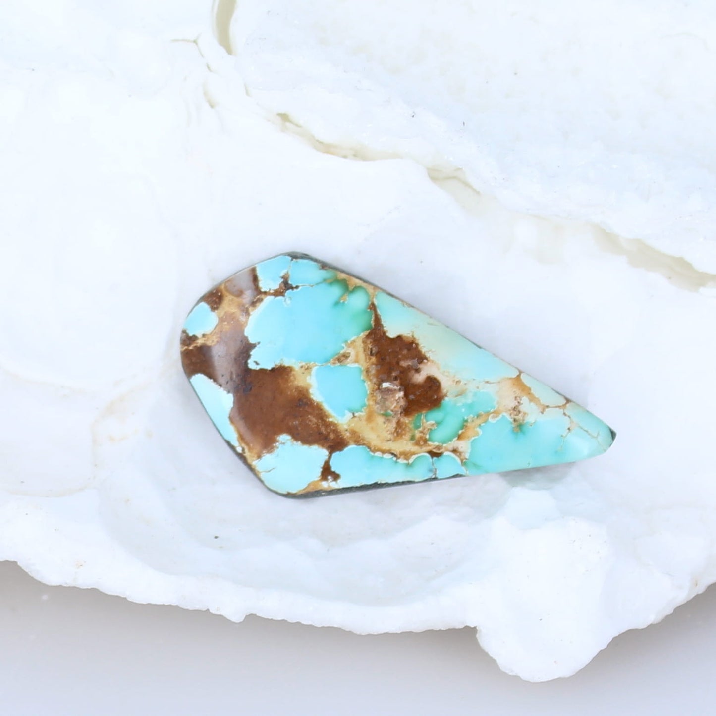 Large Blue Royston Turquoise Cabochon Free Form 40x21mm -NewWorldGems