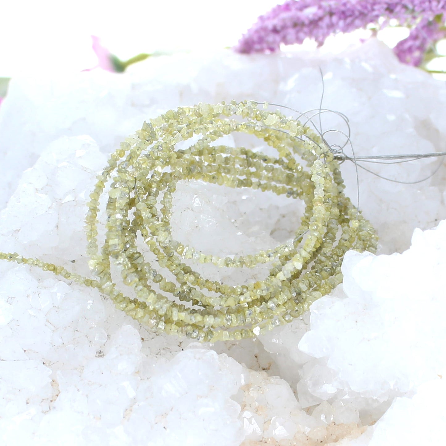 Gold Drusy Diamond Beads 2.5mm Nuggets 16" -NewWorldGems