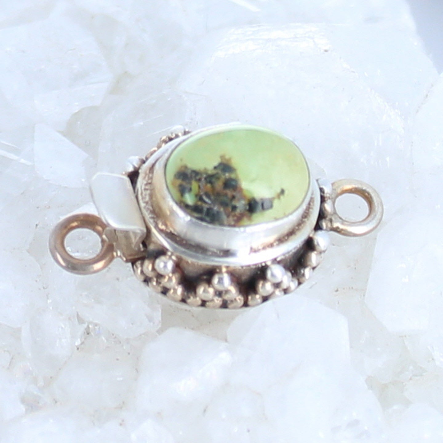 CAMPITOS MEXICAN Turquoise Clasp Lemon Mint Green Granulated -NewWorldGems