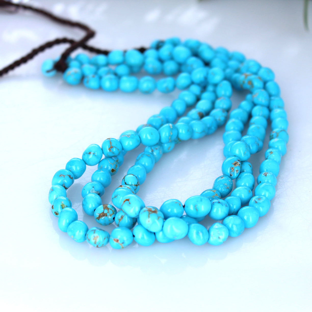 Blue Ridge Orvil Jack Turquoise Beads Potato Shape 7.5-8mm 16"