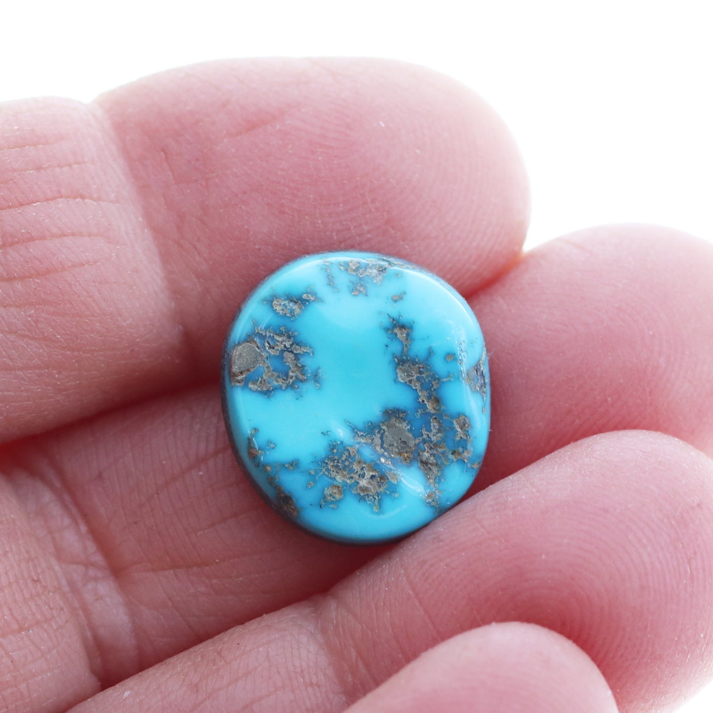 KINGMAN TURQUOISE CABOCHON 15x14.5mm New World Gems