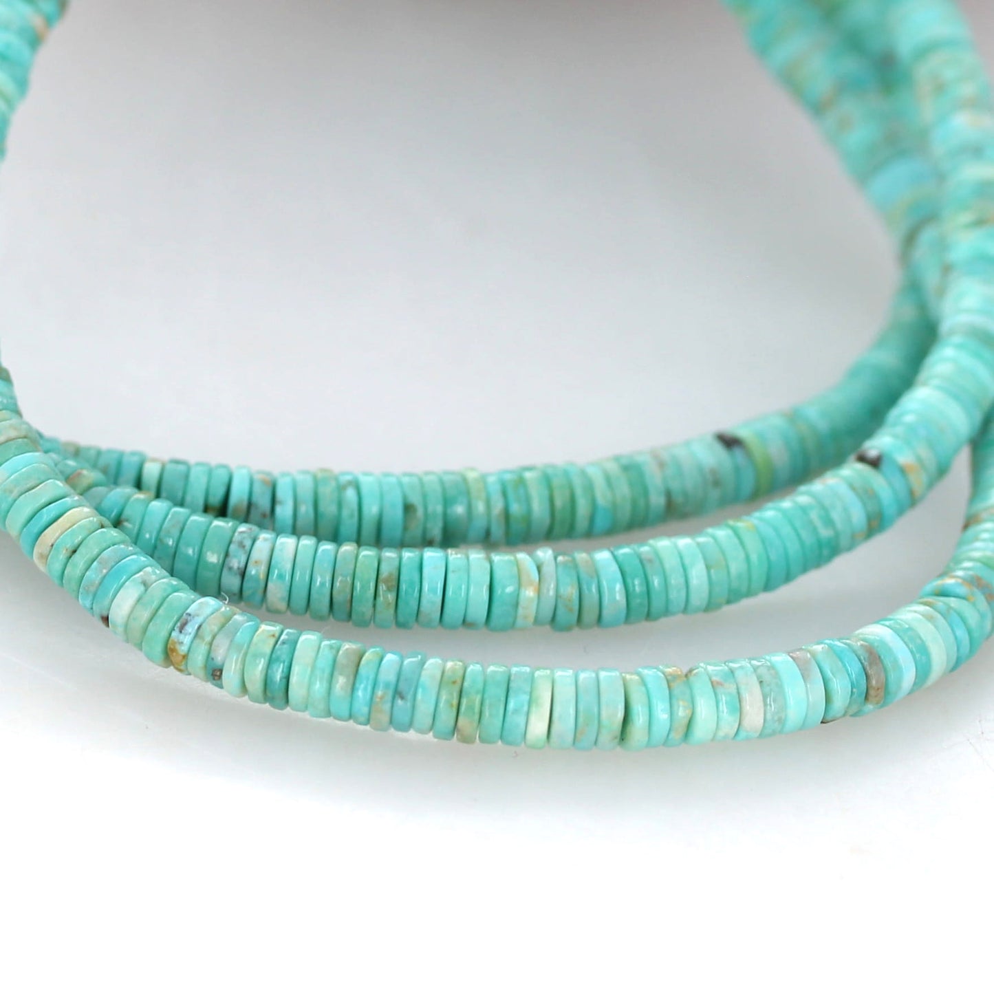 Light Aqua Turquoise Heshi Beads 4mm