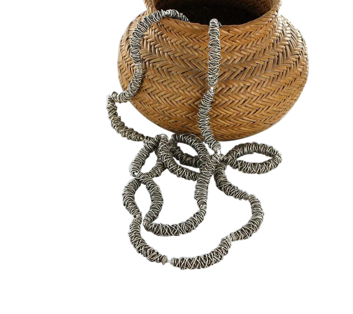 STERLING SILVER Curved Bead Wire Design 1 Pc -NewWorldGems